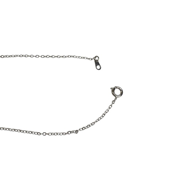 Bright Silver Tone Dainty Pinwheel Whirligig Charm Cable Chain Necklace - Picture 5 of 7